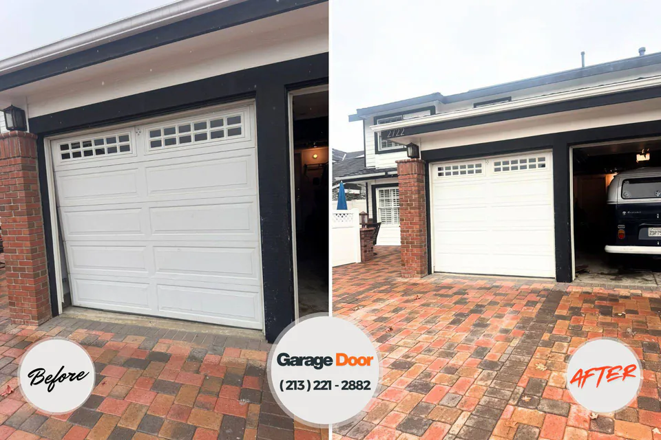 Before and after: garage door repair Windermere, FL
